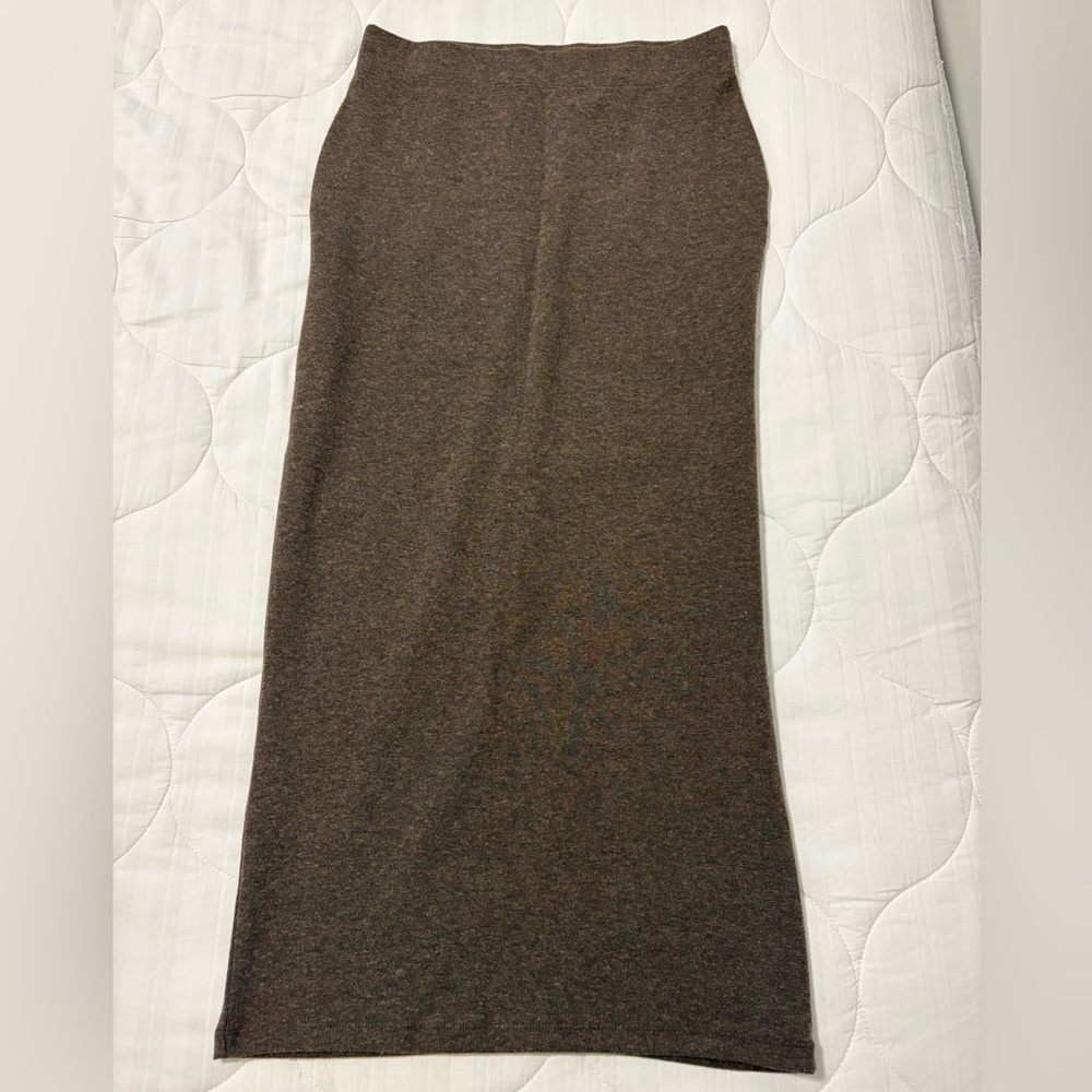 Zara Dark Brown Maxi Knit Skirt